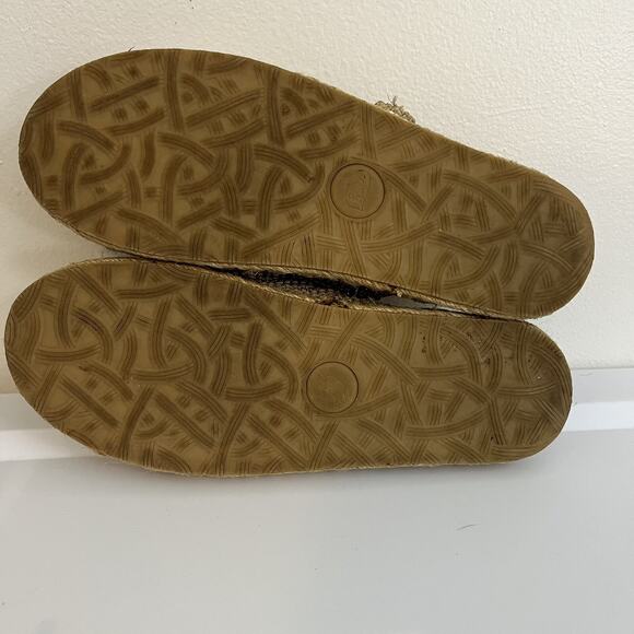 Sakroots Slide Cork Crochet Metallic Tan Thread Buckle Mandy Sandals Size 8 - Picture 6 of 6